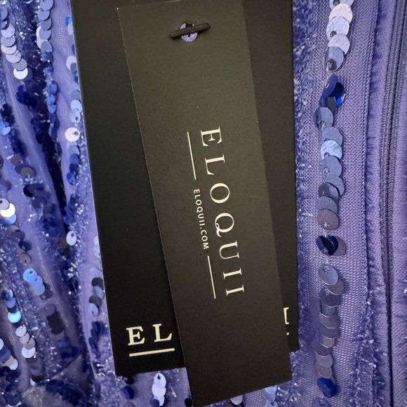 Eloquii Sparkling Purple Sequined Midi Dress - Picture 3 of 12